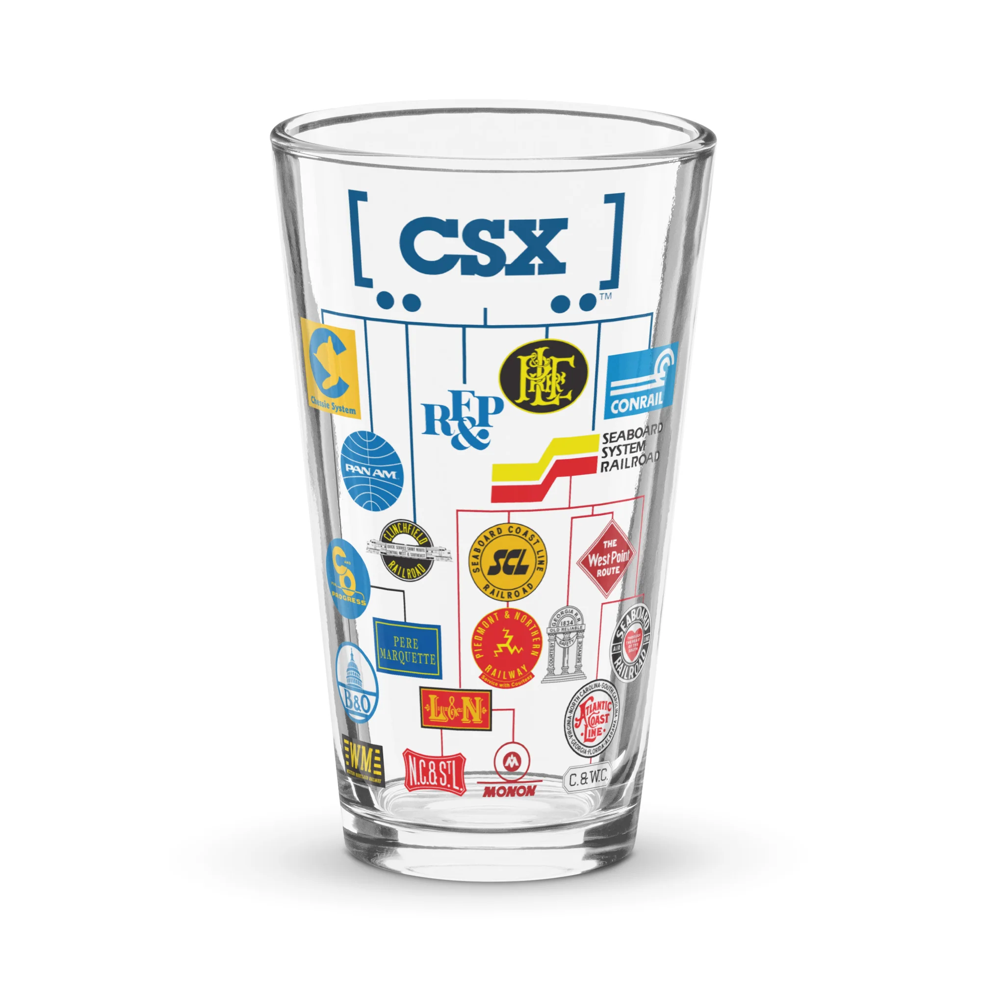CSX Family Tree Pint Glass 2 CSX Family Tree Pint Glass