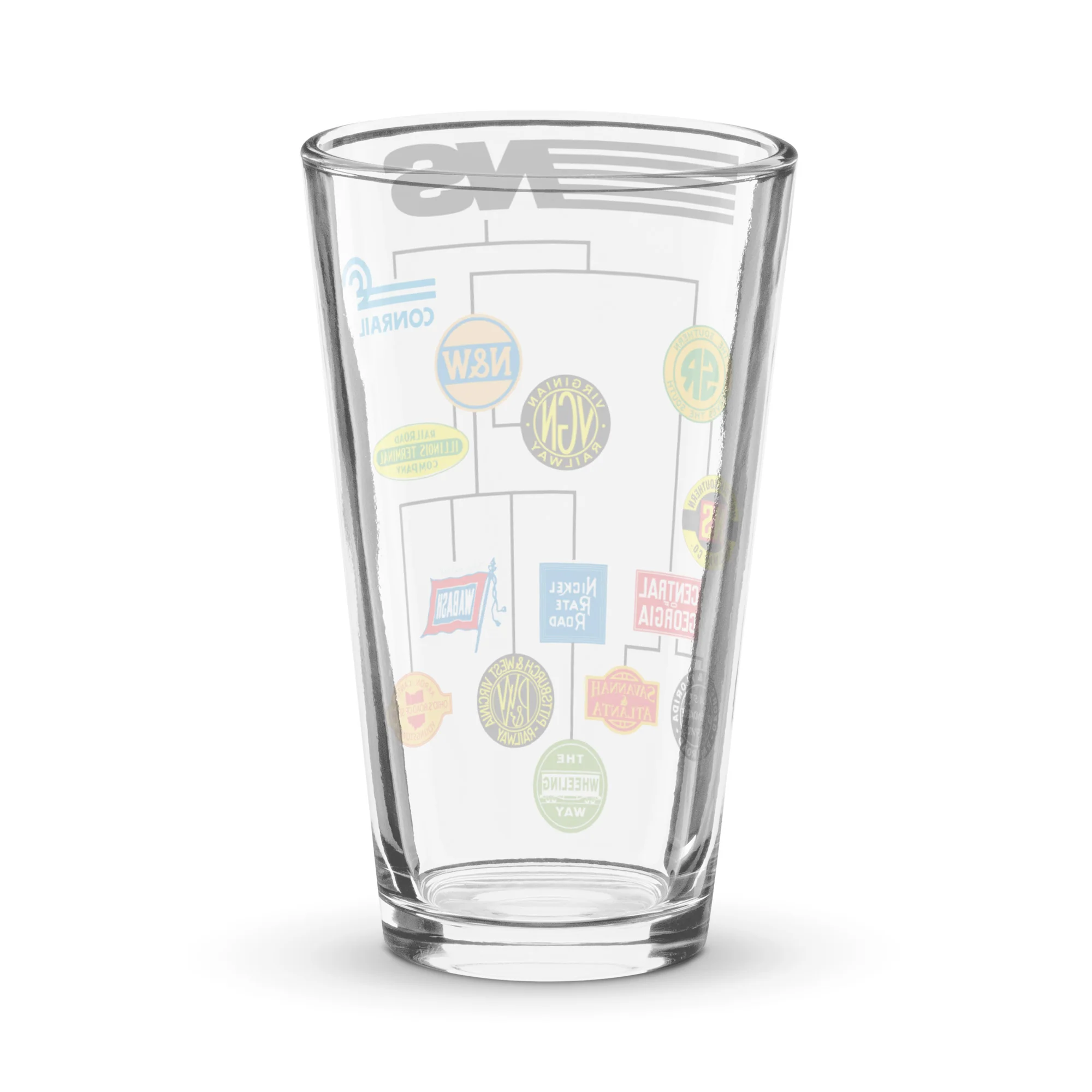 Norfolk Southern Family Tree Pint Glass 2 Norfolk Southern Family Tree Pint Glass