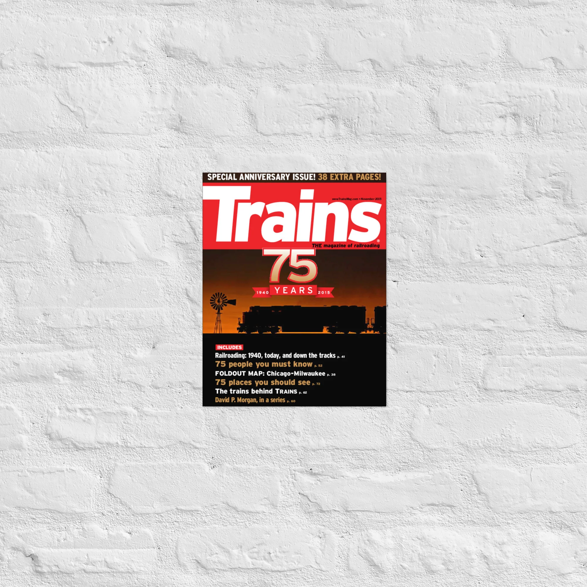 November 2015 Trains Magazine 75th Anniversary Issue Cover Print 2 November 2015 Trains Magazine 75th Anniversary Issue Cover Print