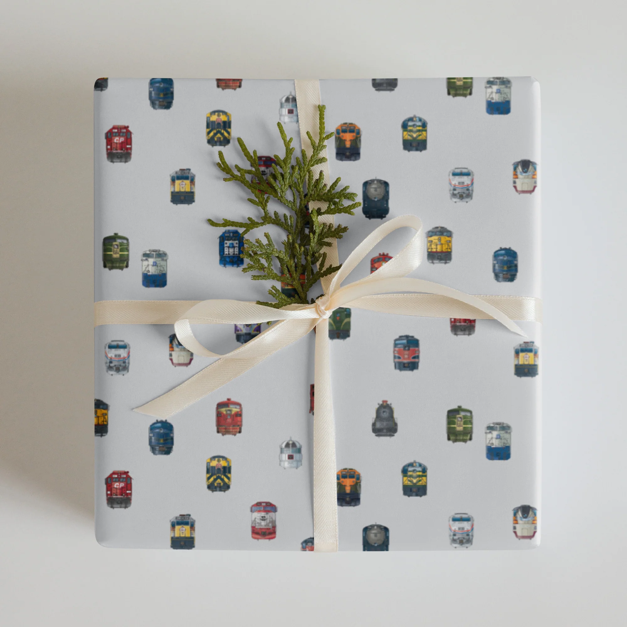 Trains Noses Wrapping Paper Sheets - Set of 3 2 Trains Noses Wrapping Paper Sheets - Set of 3