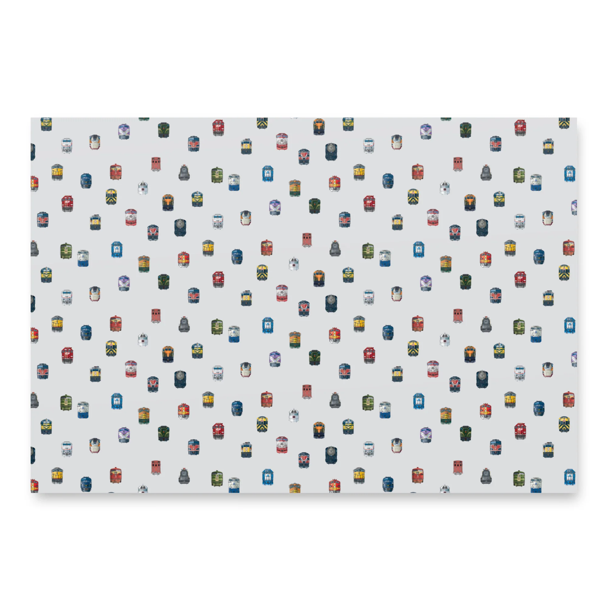Trains Noses Wrapping Paper Sheets - Set of 3 3 Trains Noses Wrapping Paper Sheets - Set of 3