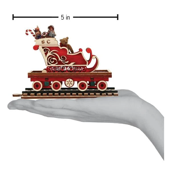 North Pole Express Sleigh Car Ornament 3 North Pole Express Sleigh Car Ornament