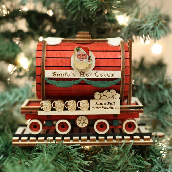 Santa's Hot Cocoa Tanker Ornament 6 Santa's Hot Cocoa Tanker Ornament