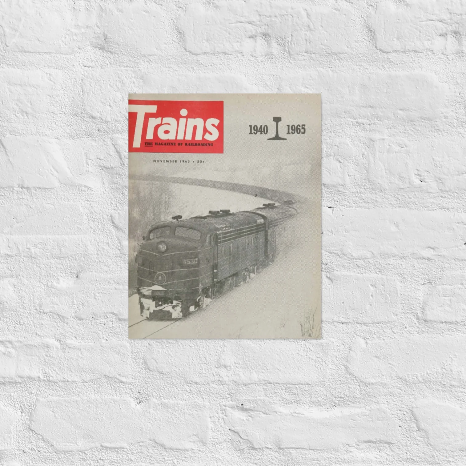 November 1965 Trains Magazine 25th Anniversary Issue Cover Print 1 November 1965 Trains Magazine 25th Anniversary Issue Cover Print