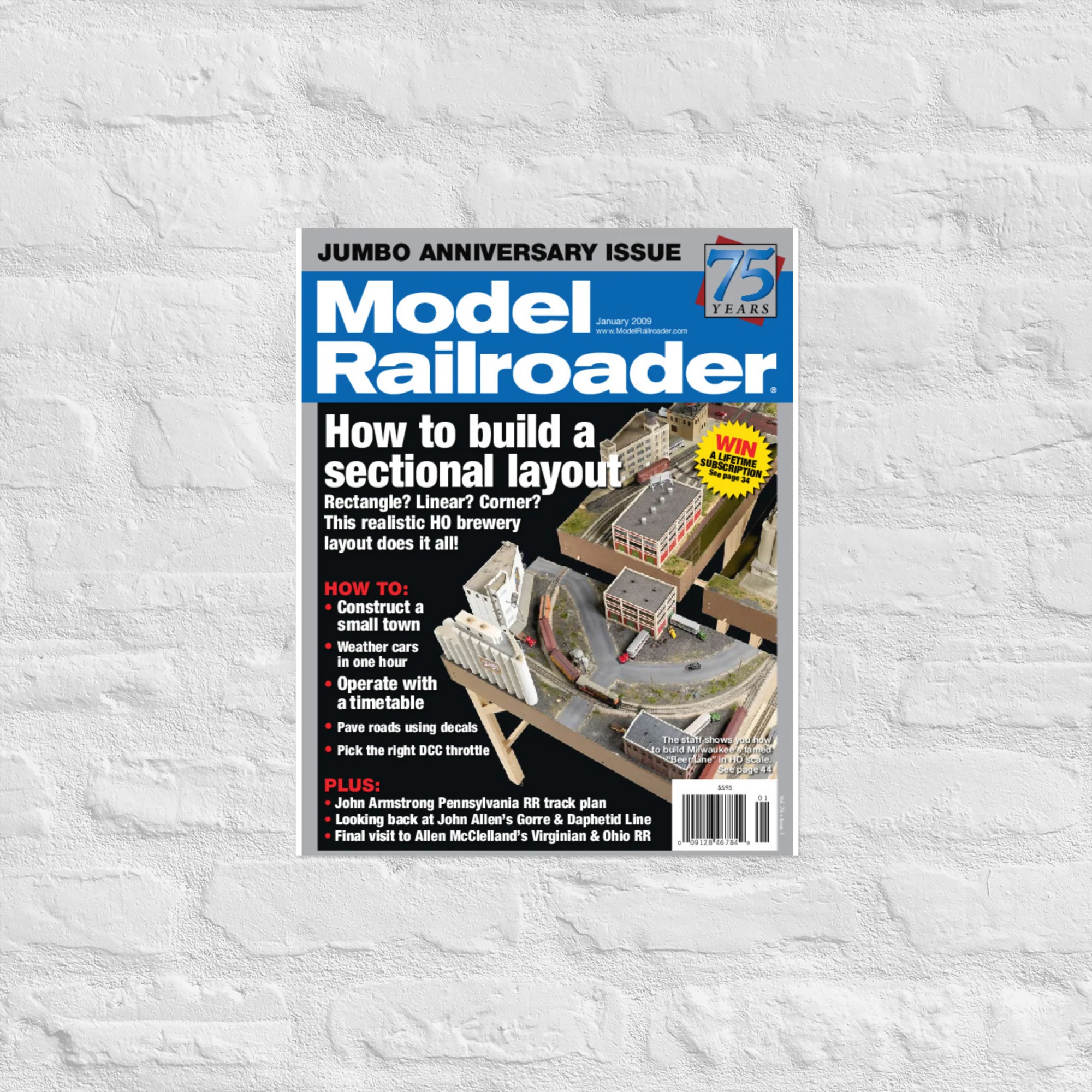 January 2009 Model Railroader 75th Anniversary Issue Cover Print 1 January 2009 Model Railroader 75th Anniversary Issue Cover Print