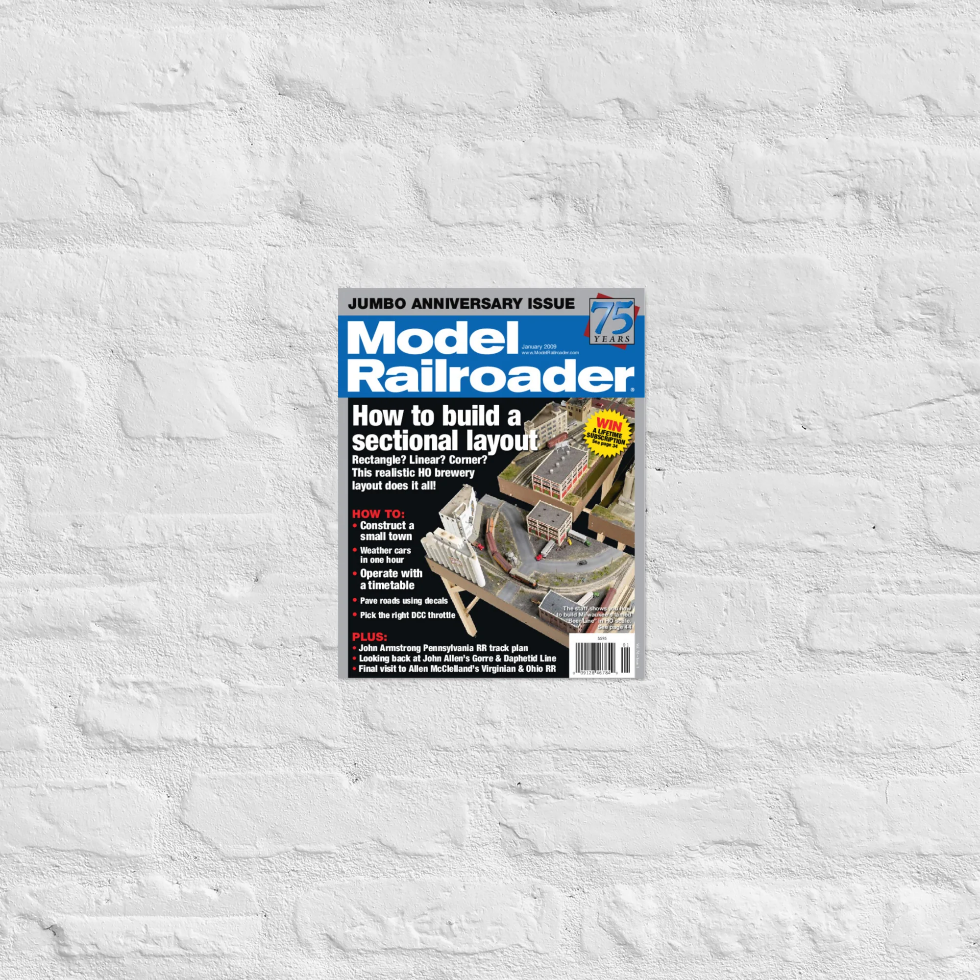 January 2009 Model Railroader 75th Anniversary Issue Cover Print 2 January 2009 Model Railroader 75th Anniversary Issue Cover Print