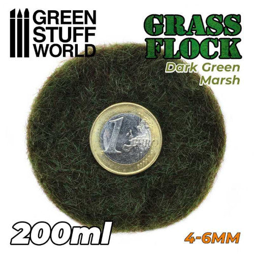 Dark Green marsh Static Grass - 4-6mm 2 Dark Green marsh Static Grass - 4-6mm