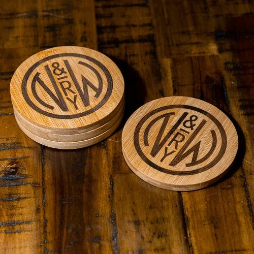 Norfolk & Western Bamboo Coaster Set