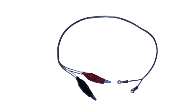 2' Connector Lead Set with Alligator Clips and Ring Connectors