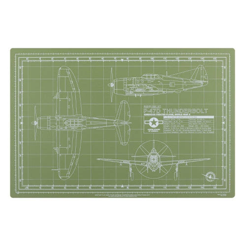 Tankraft Thunderbolt Model Builder's Cutting Mat - 12x18 1 Tankraft Thunderbolt Model Builder's Cutting Mat - 12x18