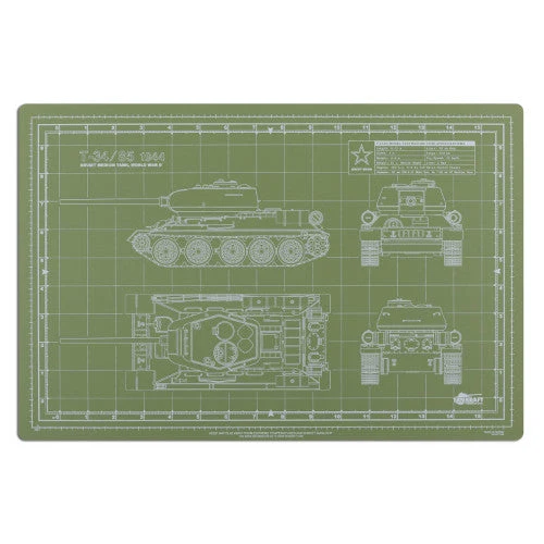 Tankraft T-34/85 Model Builder's Cutting Mat - 12x18 16 Tankraft T-34/85 Model Builder's Cutting Mat - 12x18
