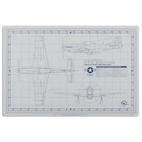 Tankraft Mustang Model Builder's Cutting Mat - 12x18 1 Tankraft Mustang Model Builder's Cutting Mat - 12x18