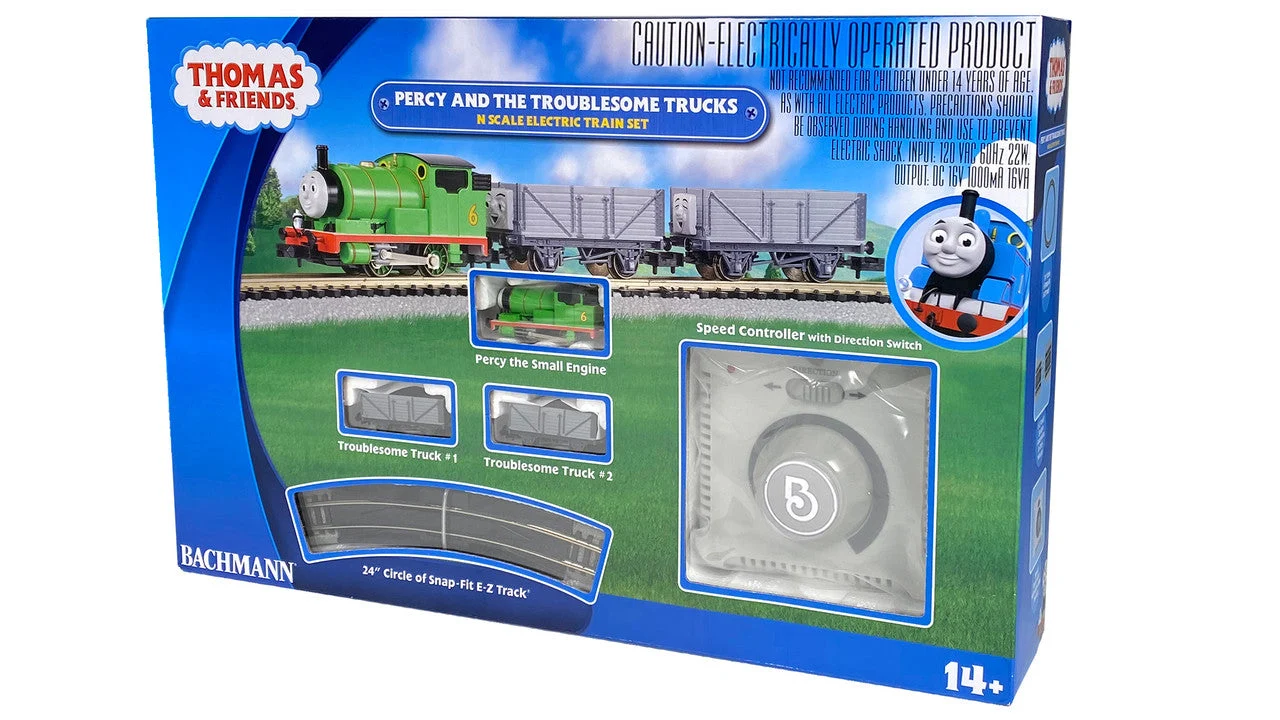 BACHMANN 24030 N THOMAS & FRIENDS - PERCY AND THE TROUBLESOME TRUCKS STARTER TRAIN SET 2 BACHMANN 24030 N THOMAS & FRIENDS - PERCY AND THE TROUBLESOME TRUCKS STARTER TRAIN SET