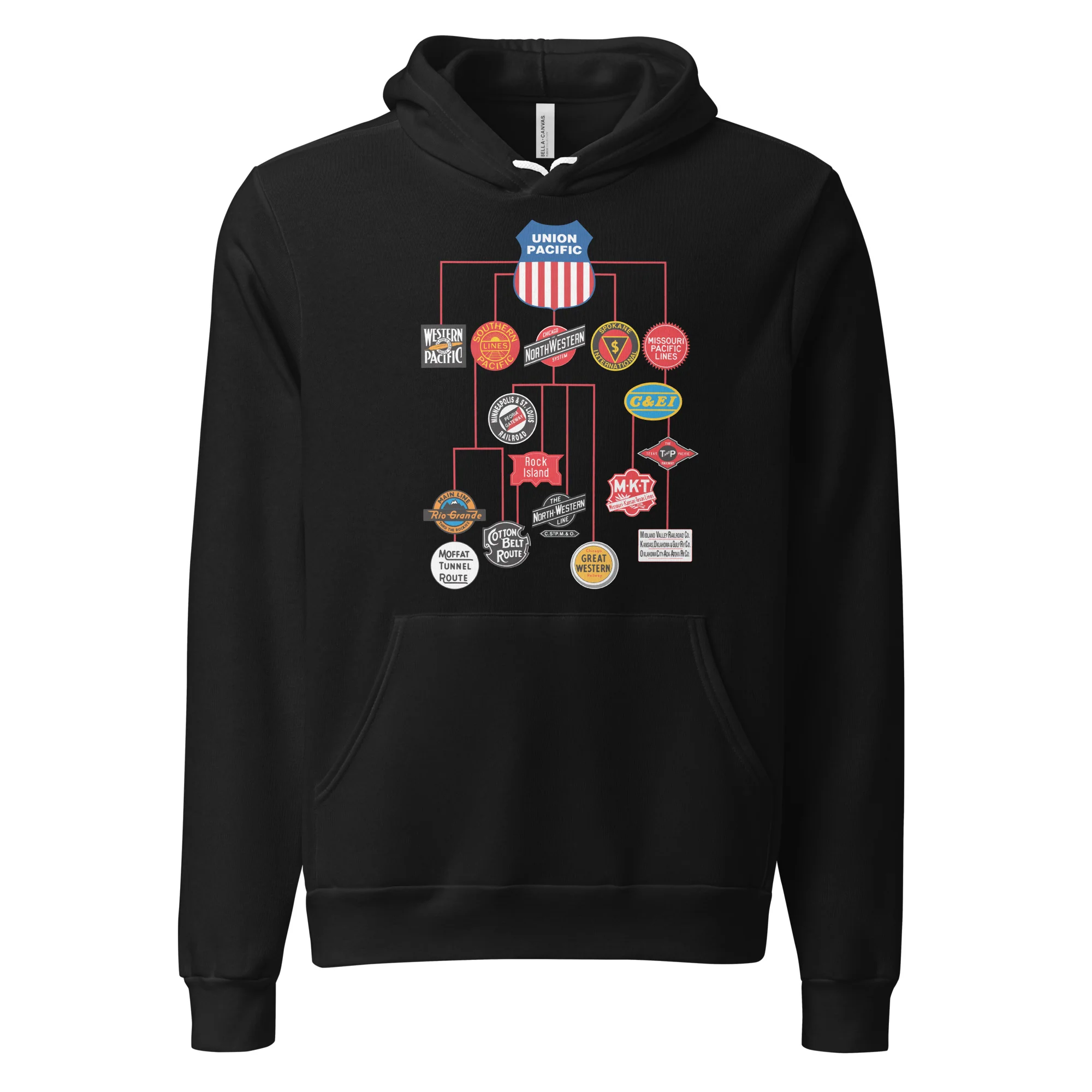 Union Pacific Railroad Family Tree Hoodie 2 Union Pacific Railroad Family Tree Hoodie