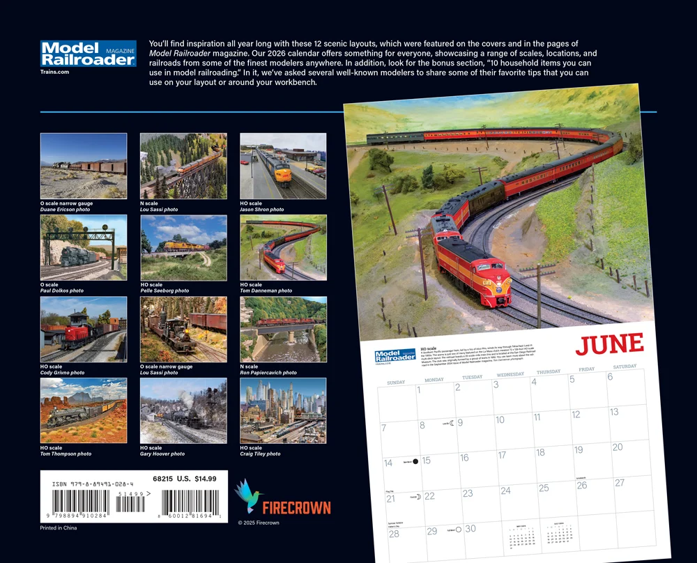 Model Railroader 2026 Calendar