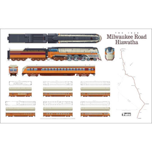 The 1939 Milwaukee Road Hiawatha Poster 1 The 1939 Milwaukee Road Hiawatha Poster