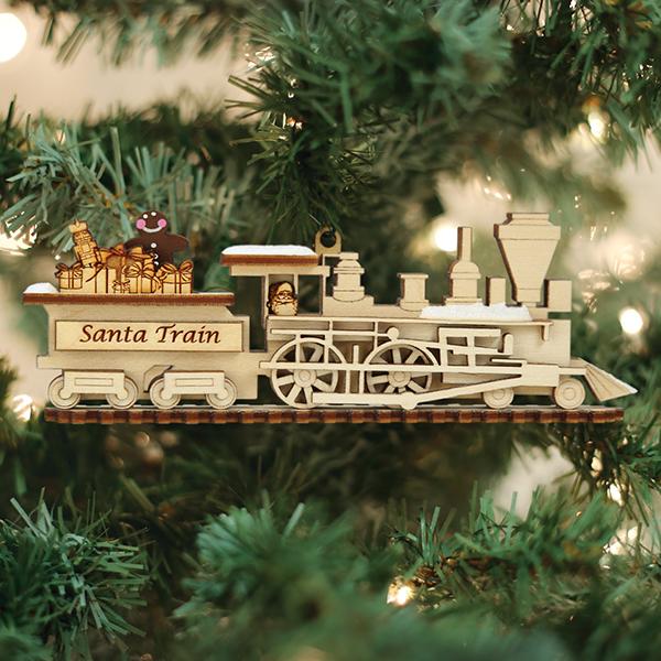 Santa Train Ornament 3 Santa Train Ornament